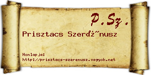 Prisztacs Szerénusz névjegykártya
